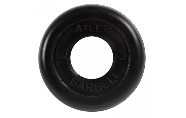 Диск обрезиненный d51мм MB Barbell Atlet 1,25кг черный MB-AtletB51-1,25 600_380