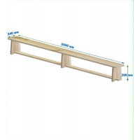 Скамейка гимнастическая 2500 мм ЭКОНОМ (щит дерево) ножки дерево Dinamika