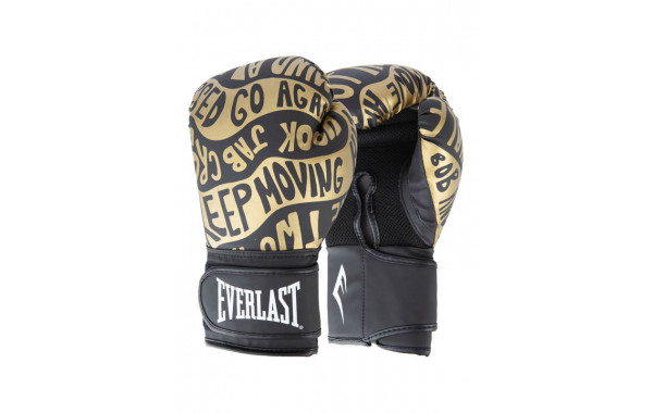 Перчатки тренировочные 10oz Everlast Spark P00002794 черный\золотой 600_380