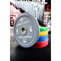 Диск 5кг YouSteel EVO Bumper Plate серый