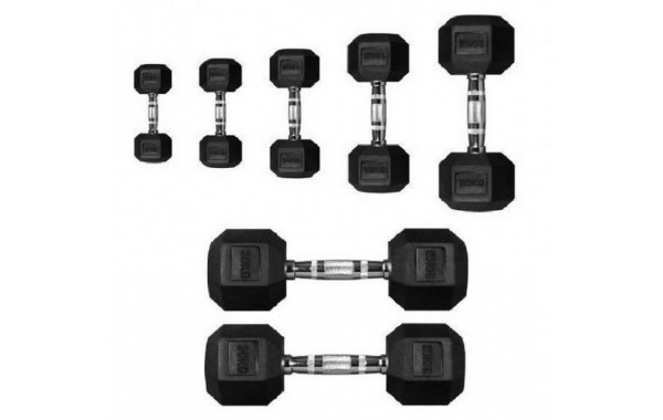 Гантель 5кг Perform Better Rubber Encased Hex Dumbbells 4137-05\BK-05-00 600_380