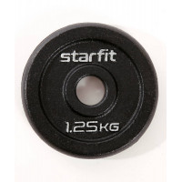 Диск чугунный 1,25 кг Star Fit d26 мм BB-204 черный