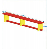 Скамейка для детского сада цветная 2000 мм Dinamika