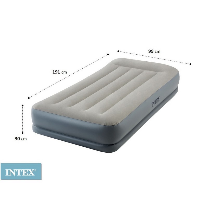 Надувная кровать Intex Mid-Rice Airbed 99х191х30см, встроенный насос 64116 800_800