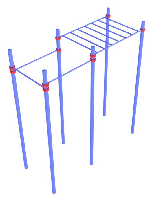 Рукоход с турниками Glav 14.200.18 525_700