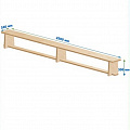 Скамейка гимнастическая 2500мм (фанерная) ножки фанера Dinamika 120_120