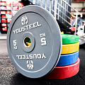 Диск 5кг YouSteel EVO Bumper Plate серый 120_120